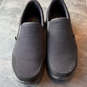 Skechers Men's Black Slip-On Mesh Comfort Loafers